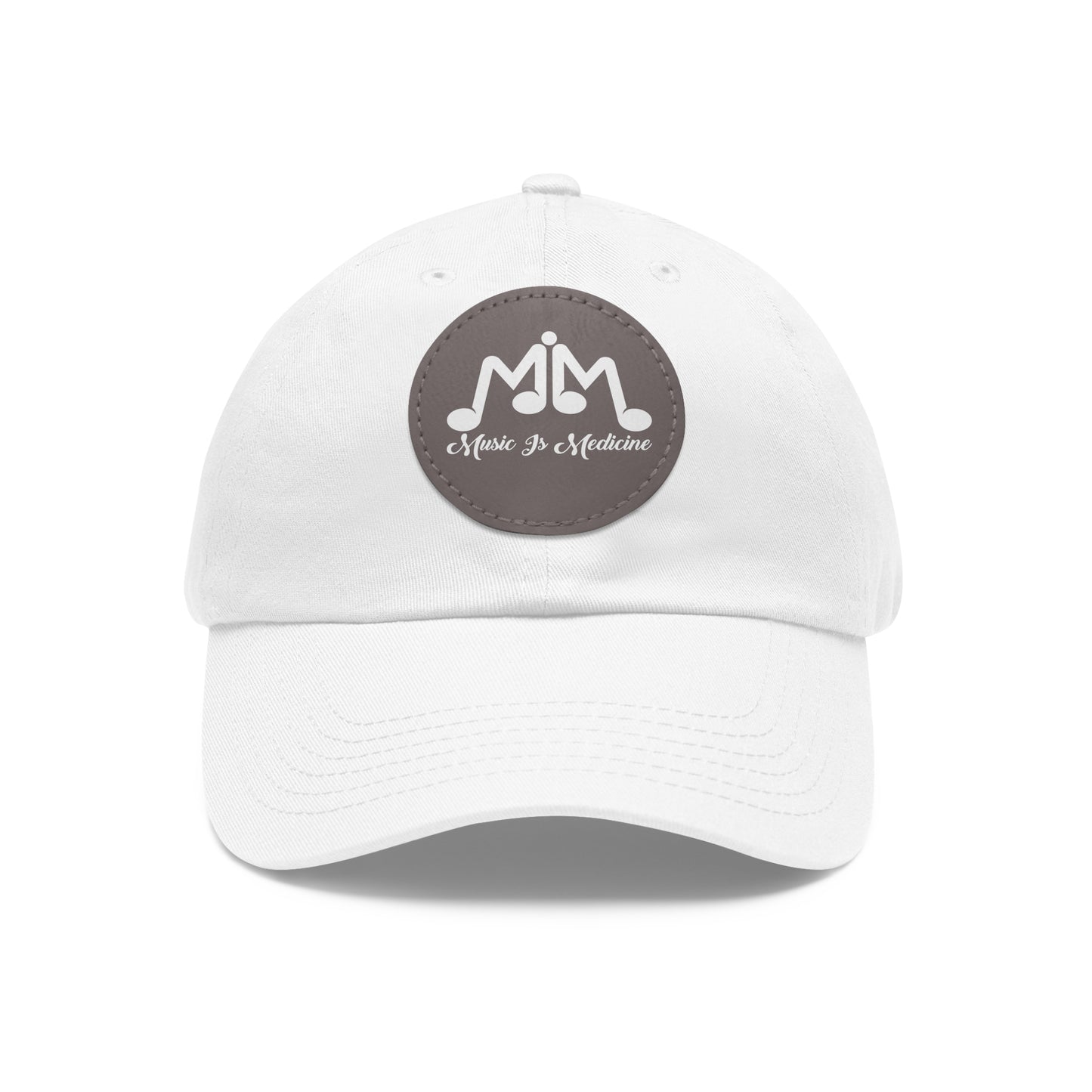 Logo stamped Hat with Leather Patch (Round)