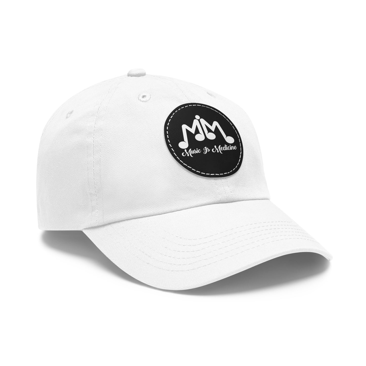 Logo stamped Hat with Leather Patch (Round)