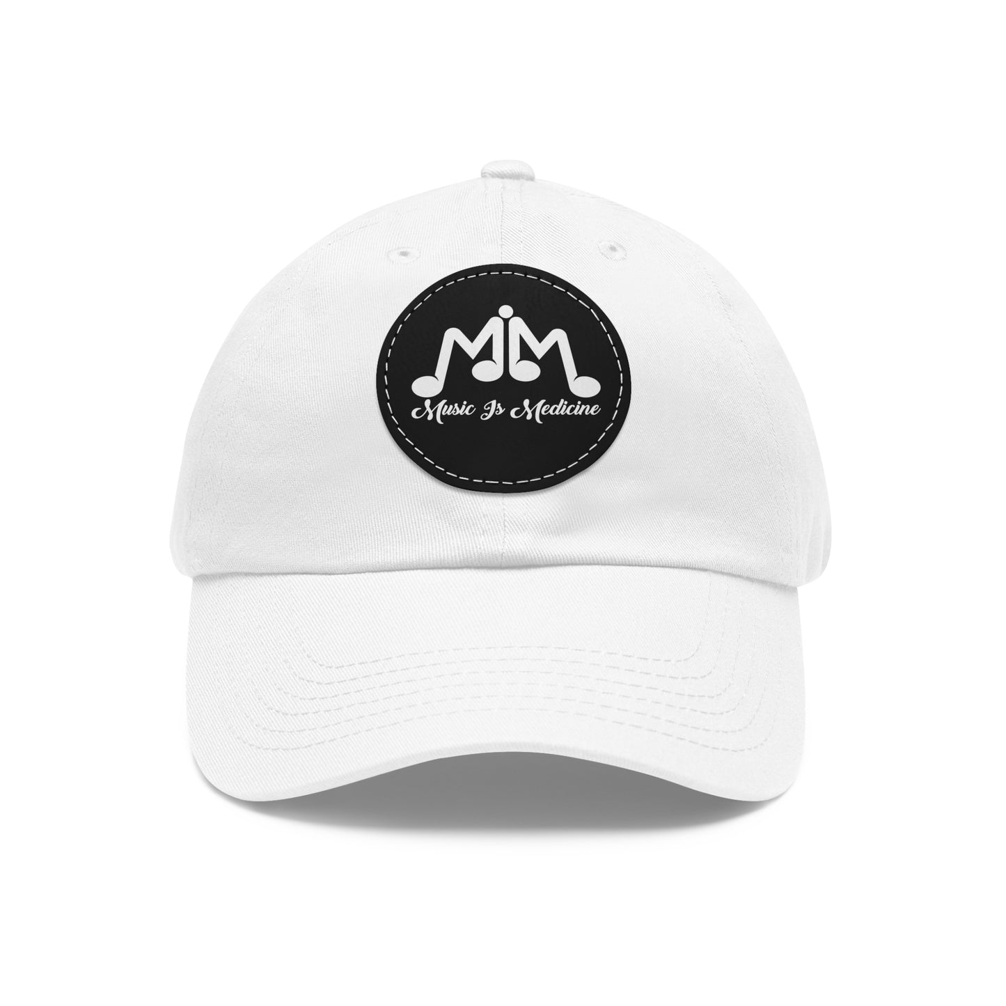 Logo stamped Hat with Leather Patch (Round)