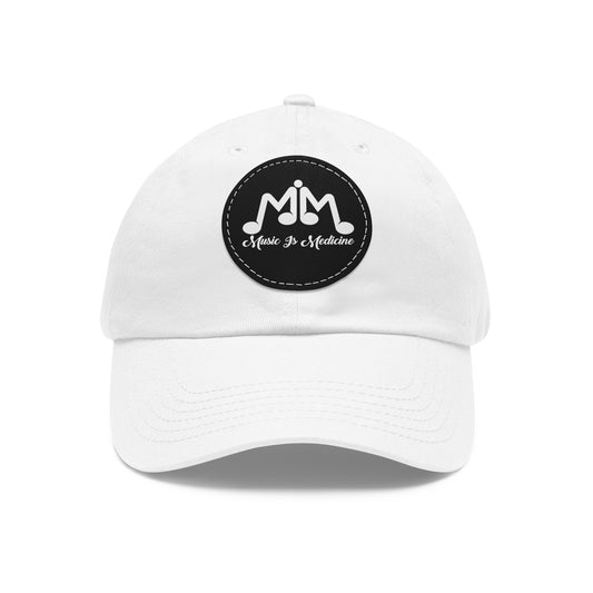 Logo stamped Hat with Leather Patch (Round)